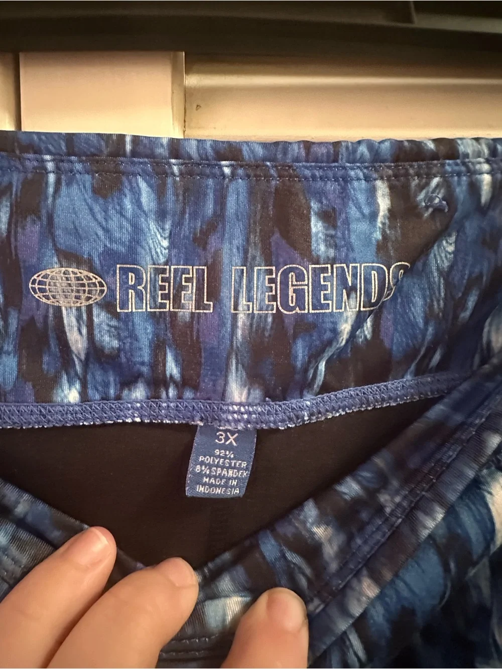 Reel Legends Navy and Light Blue Abstract Skort
